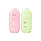 Method Body Body Wash - Deep Detox & Pure Peace - Set of 2 (Each 18 fl oz 532 ml)