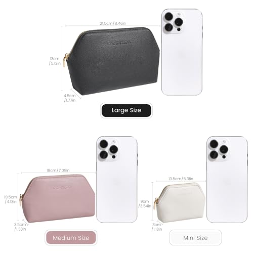 ROWNYEON BEGINMAGIC Small Makeup Bag for Purse, Mini Portable Cosmetic Bags for Women, PU Leather Coin Purse Lipstick Cosmetic Accessories Organizer, Travel Makeup Pouch Zipper Pouch for Men Women3