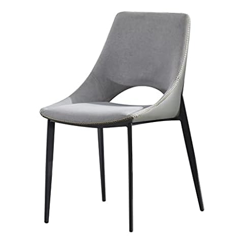 ZFRXIGN Dining Chair Kitchen Modern Minimalist Armchair Minimalist Casual Dining Chair Technical Cloth Leather Stool Make-up Chair Upholstered Back Chair Hotel Reception Negotiation Chair(Color:grey) Cover