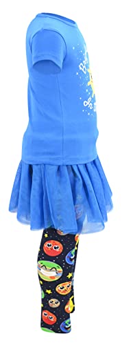 Image of Unique Baby Girls 2 Piece Clothing Set for Toddlers and Kids Short Sleeve Holiday Graphic Tee and Leggings