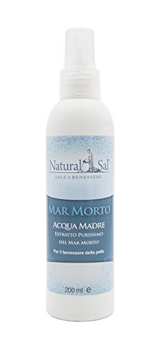 NATURALSAL Acqua Madre Concentrata del Mar Morto Speciale Problemi Cutanei Estratto Purissimo dalle Profondità del Mar Morto 100% Puro e Naturale Per il Benessere della Pelle Cruelty Free 200 ml.
