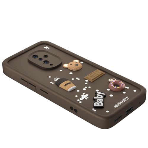 Image of Bintage Ball Bear| Donut| Milk Cake| Baby| Coffee Rubber Case Camera Protection Back Cover Compatible for Vivo S1 Pro - Brown