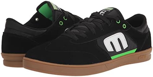 Etnies Men's Windrow Vulc Mid x Doomed BMX Shoe Skate, Black/Green/Gum, 8 | Image 6