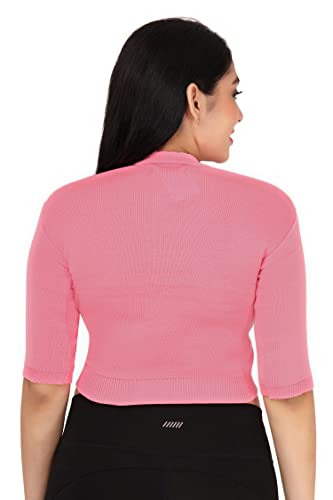 Image of Women Winter Wear V-Neck Half Sleeves Regular Fit Woollen Blouse