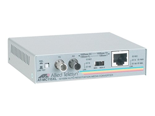 Allied Telesis AT-MC115XL 10/100TX to 10FL/100SX standalone media converter