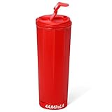 Ahape 20 oz Cup with Horn - The Perfect Tumbler for Sports Fans - Reusable Water Bottle Ideal for Cheering at Game day, Tailgating, Celebration. (Red)
