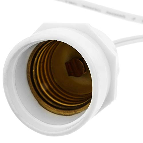 PrimeMatik GI09-VCES Lichterkette mit 20 Lampen mit Fassung E27 außen IP64 Elektrisches Kabel 20 m ausziehbar Weiß (GI09)