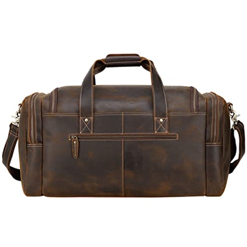 Large Travel Bag Leather Vintage Luggage Bags Men Male Duffle Bags Travelling Bag Weekender Bags for Man3