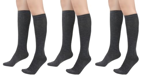 CHUNG Kids’ Knee High Socks Stockings Little Big Girls Boys School Uniform Cotton Long Socks Dress Sports Athletic Soccer