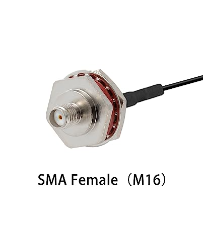 Vecys 2PCS U.F.L1 to SMA Female Waterproof Box M16 Low Loss Coaxial Cabl 2" /5CM U.F.L1 to SMA Female 1.13mm Mini-Coaxial Pigtail Cable for Wireless Routers Mini PCIE Network Cards PCI - Image 4
