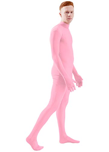 Image of Ensnovo Mens Mock Neck Full Body Unitard Spandex Zentai Suits Costumes