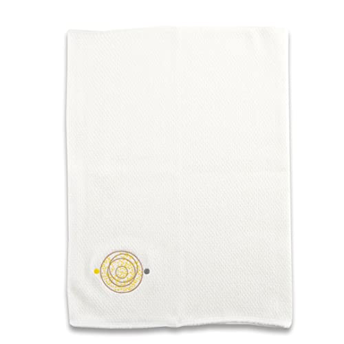 ならまき めっちゃ薄い腹巻き第2弾 サイズS-M 四神 キトラ古墳 天文図 奈良 はらまき シルク コットン 絹 綿 (天文図(茶)/白)