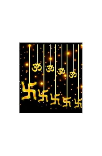 Image of Light 12 Swastik Om String 6+6 Swastik Om 138 LED Star Lights, Curtain String Lights for Bedroom with 8 Lighting Modes,Waterproof Window Lights Decorations, Garden Decorations Warm White