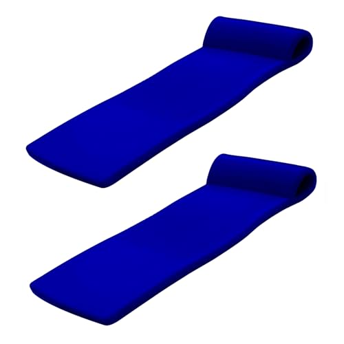 TRC Recreation 2-Pack Sunsation 1.75' Thick Foam Pool Float Lounger, Navy Blue w/Headrest for Lounging & Sunbathing in Swimming Pools, Beaches & Lakes, 70' x 26'