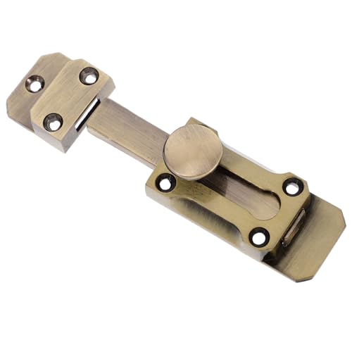 DECHOUS アンティークスル実心スライドラッチ錠 複用途対応 簡単工具不要設置 ゲート 寝室扉用 ロック