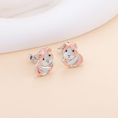 Guinea Pig Earrings for Women - 925 Sterling Silver Cute Animal Stud Earrings for Guinea Pig Lovers Dainty Pet Lover Jewelry Unique Animal Gift for Birthday Funny Zoo Jewelry4