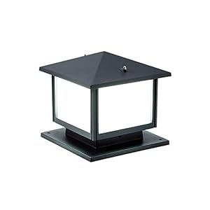 Weißes Licht, warmes Licht, neutrales Licht, dreifarbiges Licht Pfostenlicht Schwarz Einfache quadratische vertikale Pfostenlampe E27 Aluminium-Außenpfostenlaterne, die im Säulenlicht der Hinterhofstr