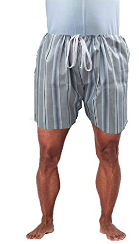 Image of Men's Lattha Traditional Pure Cotton Underwear aka Patta wala Janghiya, Dhari wala / Striped Undergarment, Khadi Latthe Ka Jangia, Nicker,Chaddi; Nade wala kachha with wide Miyani /Asan & Back Pocket & Drawstring /Nada