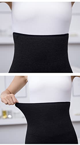 Thermal Fleece Lining Abdomen Back Warmer Belt Men Women Winter Dance Yoga Waistband Elastic Waist Binder Lumbar Support Belt Rheumatic Back Pain Brace Abdominal Stomach Kidney Warmer Protector Band
