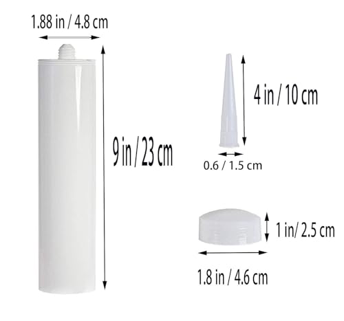 20 tubos de masilla vacíos de 300 ml de plástico miniatura 2