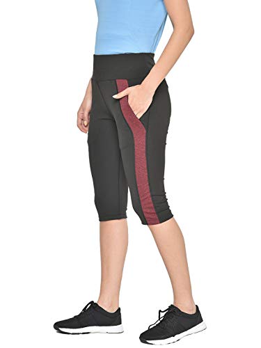 Image of CHKOKKO Women's Skinny Fit Polyester Workout Capri