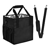 Portabebidas: bolsa de bebidas ajustable y dividida, organizador de hombro con varios bolsillos, soporte para transporte de bebidas, bolsa ligera | Para café, cerveza, zumo, botella de agua, vehículo