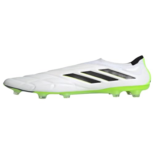 adidas Copa Pure+ FG Unisex Shoes Size 12.5, Color: Pure White/True Black/Lucid Lemon