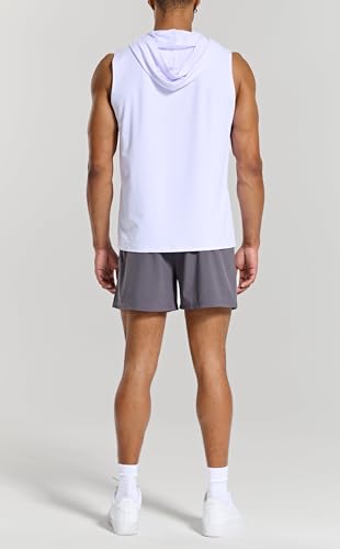 Men's Relaxed-Fit Sleeveless Gym Hoodies Workout Hooded Tank Tops2