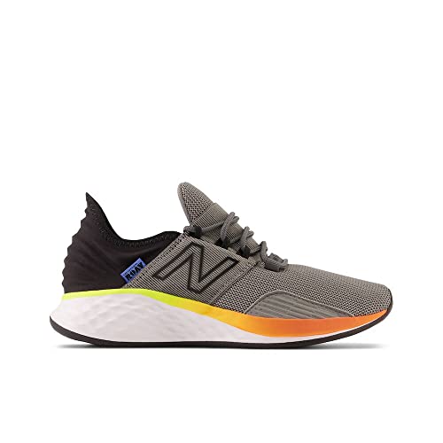 Image of New Balance Kid's Fresh Foam Roav V1 Lace-up Running Shoe Running Shoe, Harbor Grey /Neon Dragonfly /Cosmic Pineapple, 6.5 Big Kid