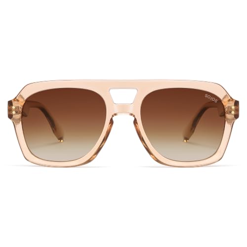 Image of SOJOS Retro Polarized Aviator Sunglasses Womens Mens SJ2385