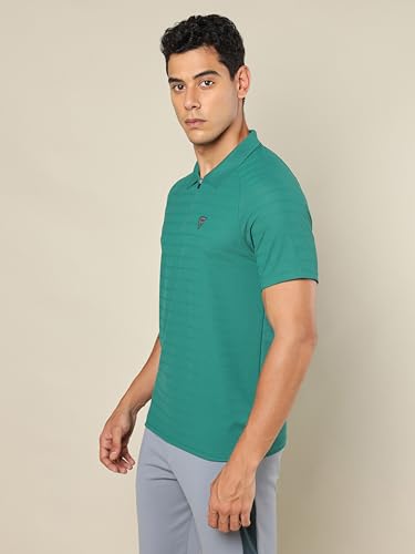 Image of TECHNOSPORT Men's Polyester Slim Fit Polo T-Shirt - (P691 P) Pack of 1
