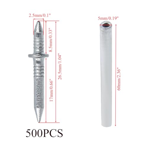 Woogim Clavos Double Head Skirting Thread Seamless de Acero al Carbono, 500 piezas, 25.5 mm (1 pulgada) para zócalos, estantes y decoración de paredes miniatura 2