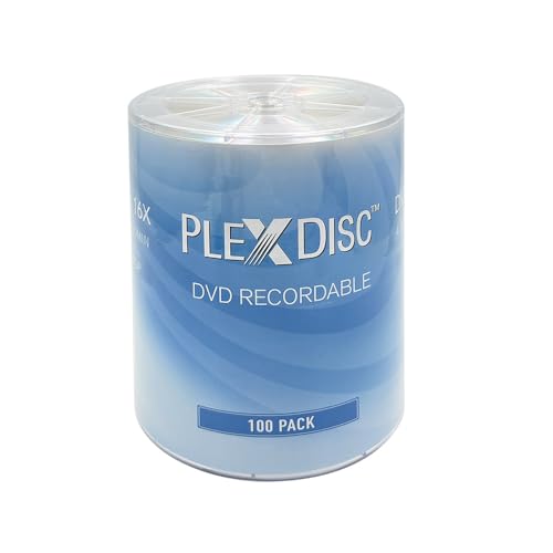 Image of DVD-R Blank Discs 4.7GB : 16x Silver Top Disc Blank DVD Discs 100-Pack Shrink Wrap - Archival Quality for Photos Videos Data - (no Cake Box Container)