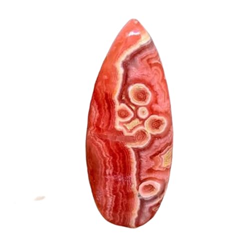 Cabochon rhodochrosite poire 42x17x6mm pour fabrication bague et collier