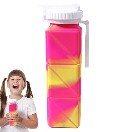 WJnflQN Copa de campamento plegable, taza de beber expandible - Botella de agua portátil de viaje - Copa plegable de tamaño de bolsillo para exteriores, senderismo, pesca, gimnasio, deporte