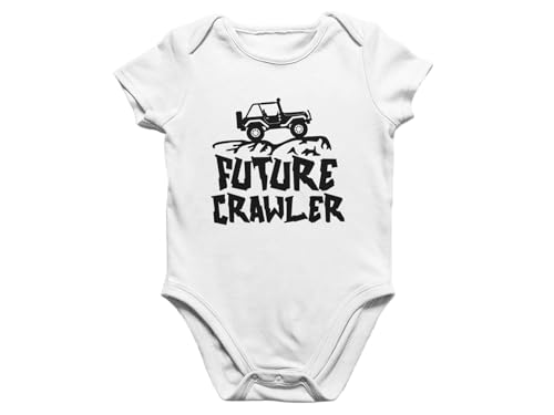 Freedomtees Future Crawler Baby Bodysuit – Off-Road SUV Outfit for Boys or Girls – 4x4 Gift for Adventure Dad or Mom