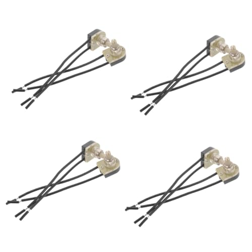 HOMSFOU 4 Set Interruttore Rotante Pulsante Interruttore Lampada Interruttore Rotativo Della Lampada Interruttore A Della Luce Fondo in Bachelite 2 Pezzi * 4