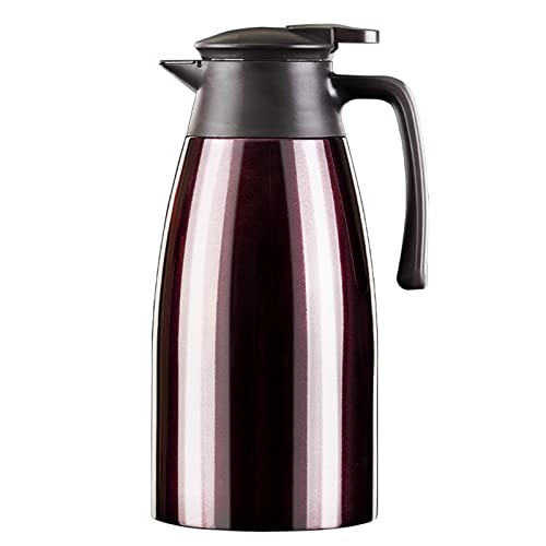 PARACITY Carafe à café thermique avec doublure en céramique - Carafes à café isolées en acier inoxydable pour garder le chaud, le thé/le café - Thermos pour café/eau chaude/thé/boissons chaudes Cover