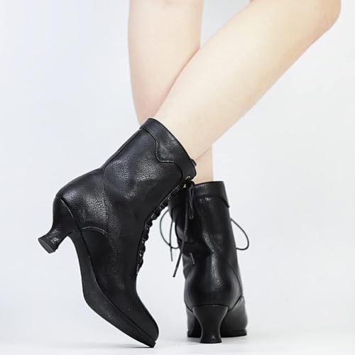 Erocalli Victorian Boots Witch Costume Renaissance Shoes Women Pirate Vintage Boot Witchy Clothes for Women4