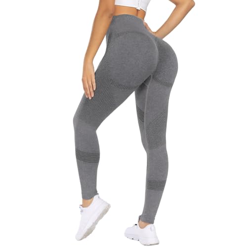 Neteson Leggins Deportivos Mujer Push Up Cintura Alta Mallas Deporte Elásticos Leggins Anticeluliticos Scrunch Butt Pantalones Deporte Fitness Yoga Gym Running