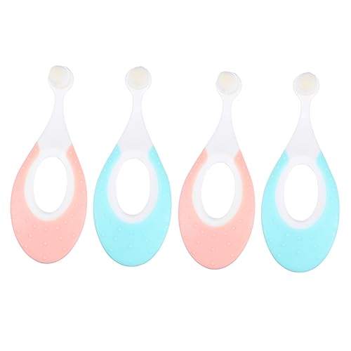 Ipetboom 4Piezas Suave Bebés Herramienta de Cuidado Oral Ergonómico Colores y Infantil