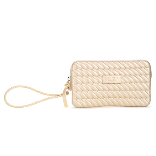 Bolsa Clutch Brizza Arezzo Alça Marrocos Dourado Metalizado - Feminino - Único - Dourado
