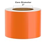 (Discontinued) Kingston Premium Vinyl Label Tape, Orange, 4' x 150' on 3' Core for DuraLabel 9000, LabelTac 9, SafetyPro 9G, VnM 8 and Viscom ProMax 9