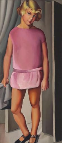 Gravures murales Petite Fille de Tamara de Lempicka, affiche vintage sur toile sans cadre 100x50cm