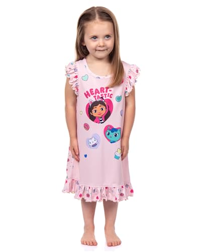 INTIMO Gabby's Dollhouse Toddler Girls' Heart-Tastic Pajama Sleep Nightgown with Matching Doll Night Dress (4T)3