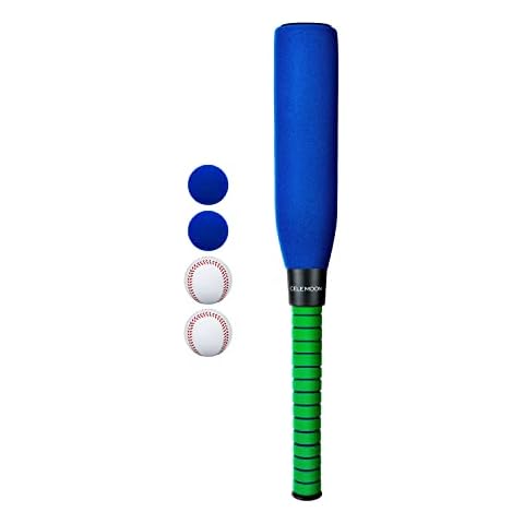CeleMoon 22 Inch Kids Foam Soft Baseball Bat Toys with 6 Balls for Kids Toddlers Youths Outdoor Indoor Sport T Ball Game Playing, Blue Cover