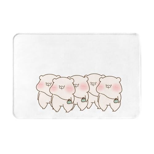 ともだちはくま (7) カーペット 玄関マット 40*60cm 室内 屋外 バスマット 洗える 滑り止め付 防ダニ 防臭 吸水 速乾 足ふきマット 泥落とし キッチン アニメ キャラクター グッズ バスマット