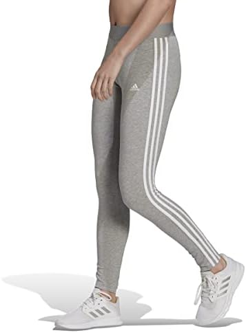 adidas Womens Loungewear Essentials 3-Stripes Leggings Medium Grey Heather/White 2XLL