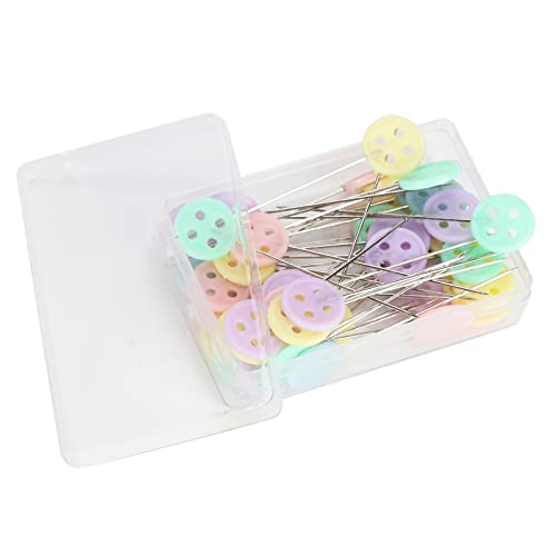 Miniatura 5 de Colorido Patchworks - Alfileres Para Acolchar, Agujas Extralargas, Acero Inoxidable, Plástico, 50 Unidades, Con Caja Transparente Para Manualidades
