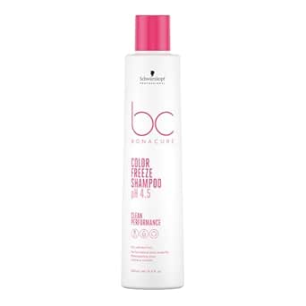 Schwarzkopf NEW BC Bonacure pH 4.5 Colour Freeze Micellar Shampoo | Shampoo for Colour Treated Hair | Protects Against Fade with Long Lasting Vibrancy | Colour Safe for All Hair Types, New Formula, 250mL